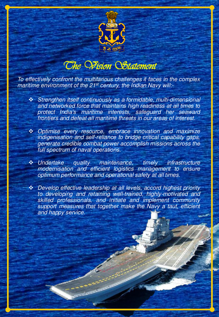 Vision of The Indian Navy
